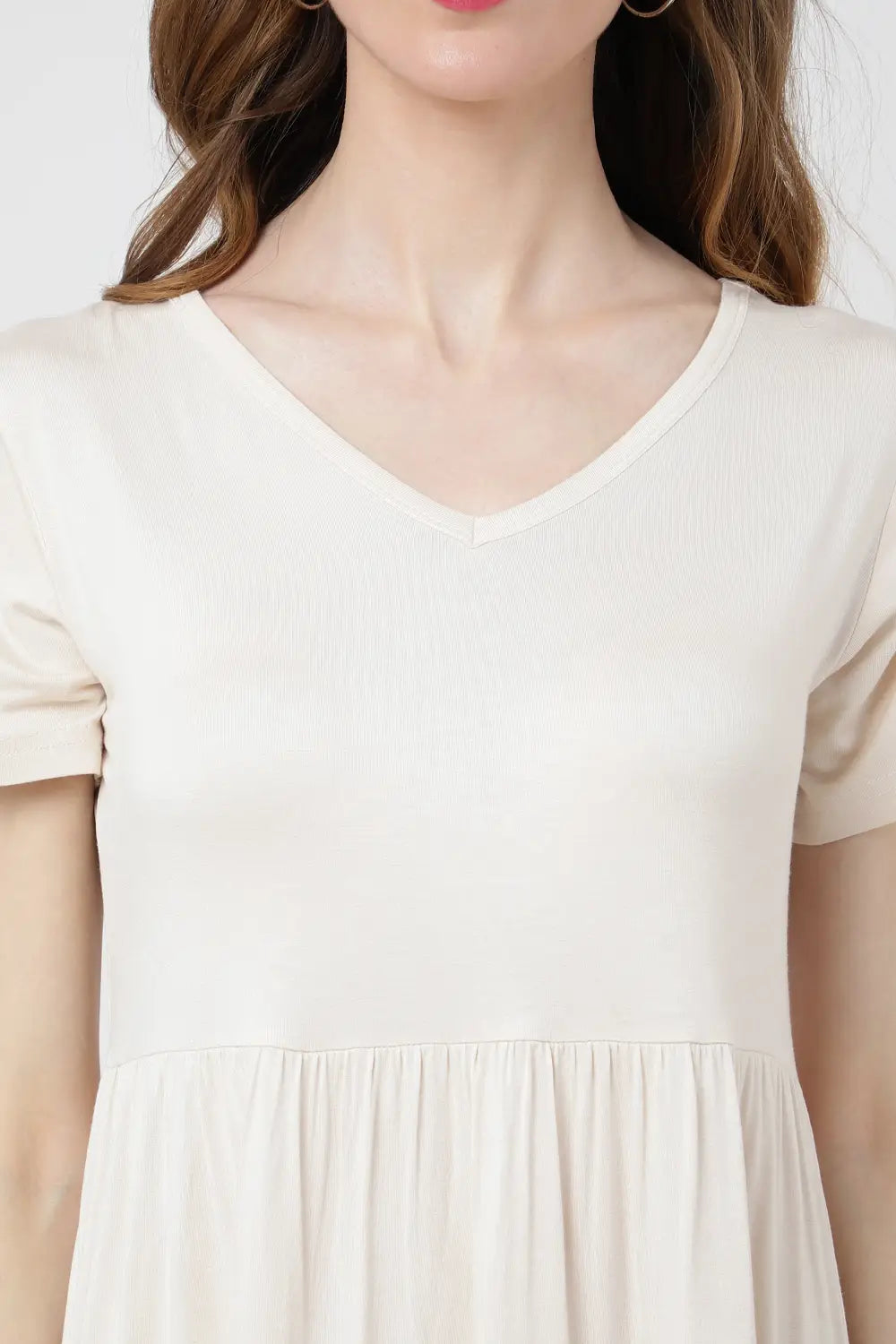 Short Sleeve Casual Tier Dress Loose Fitting Jersey Dress - Available in 5 Colors