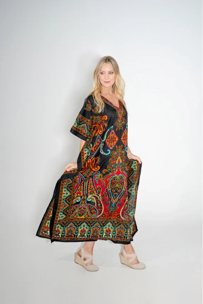 Women Long Kaftan Summer Holiday Caftan Dress in 4 Colors - S to 3XL