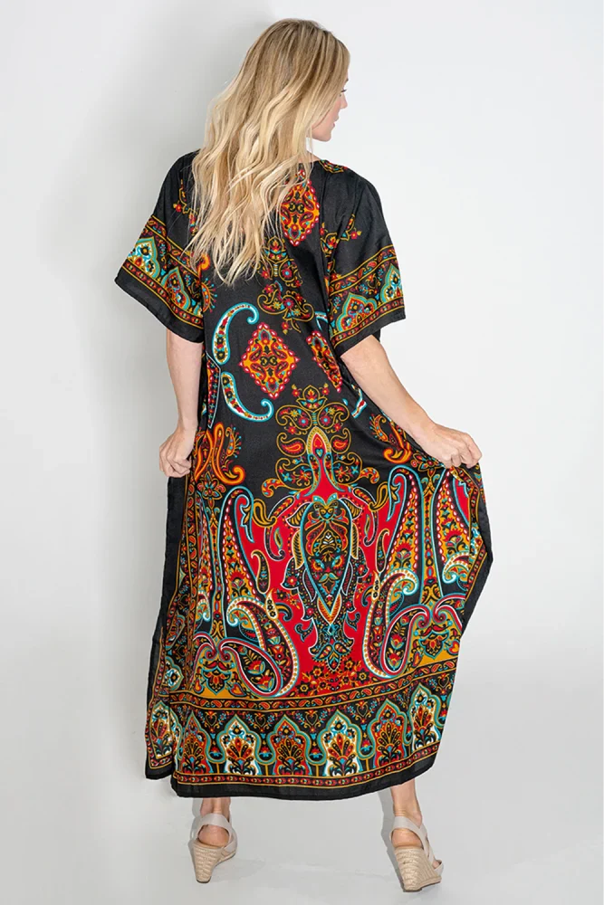 Women Long Kaftan Summer Holiday Caftan Dress in 4 Colors - S to 3XL