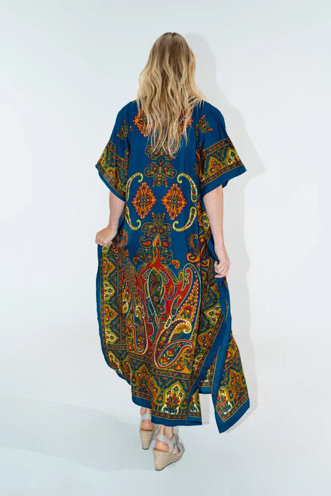 Women Long Kaftan Summer Holiday Caftan Dress in 4 Colors - S to 3XL