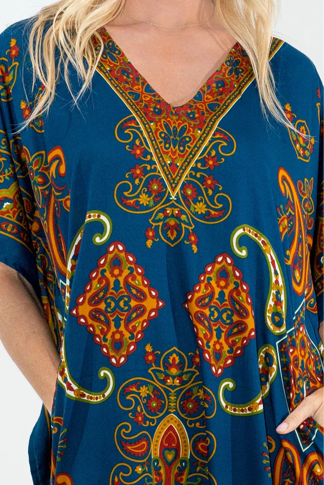 Women Long Kaftan Summer Holiday Caftan Dress in 4 Colors - S to 3XL