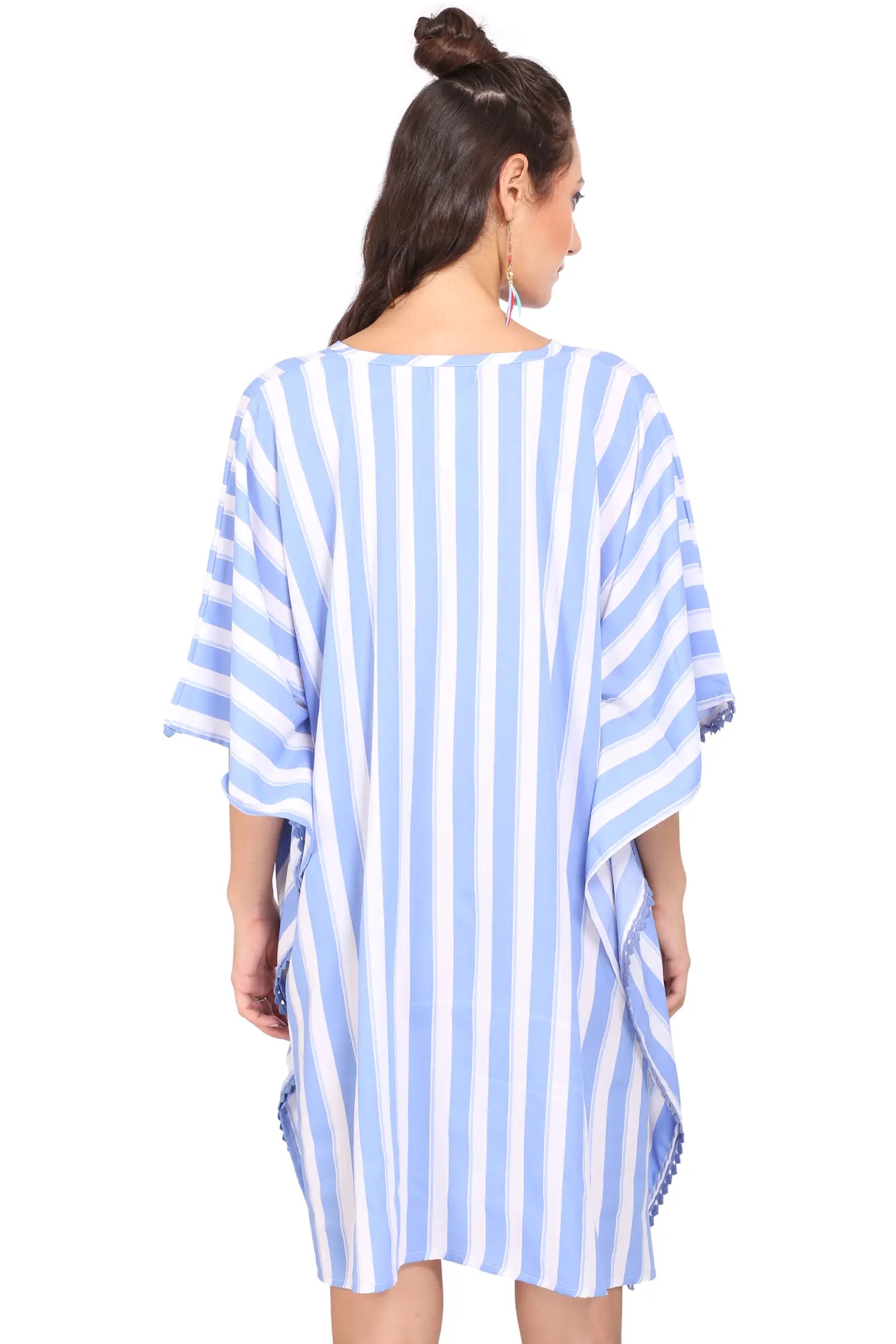 Women Short Kaftans Summer Holiday Caftan Dress Turquoise S-3XL