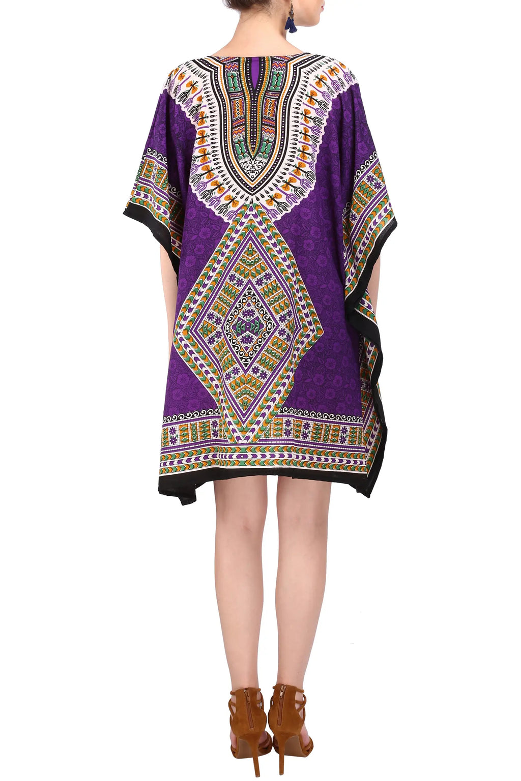 Women Short Kaftans Summer Holiday Caftan Dress 4 Colors S-3XL