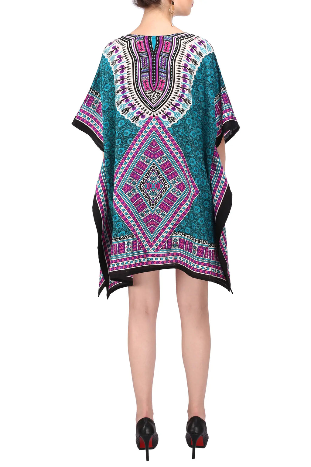 Women Short Kaftans Summer Holiday Caftan Dress 4 Colors S-3XL