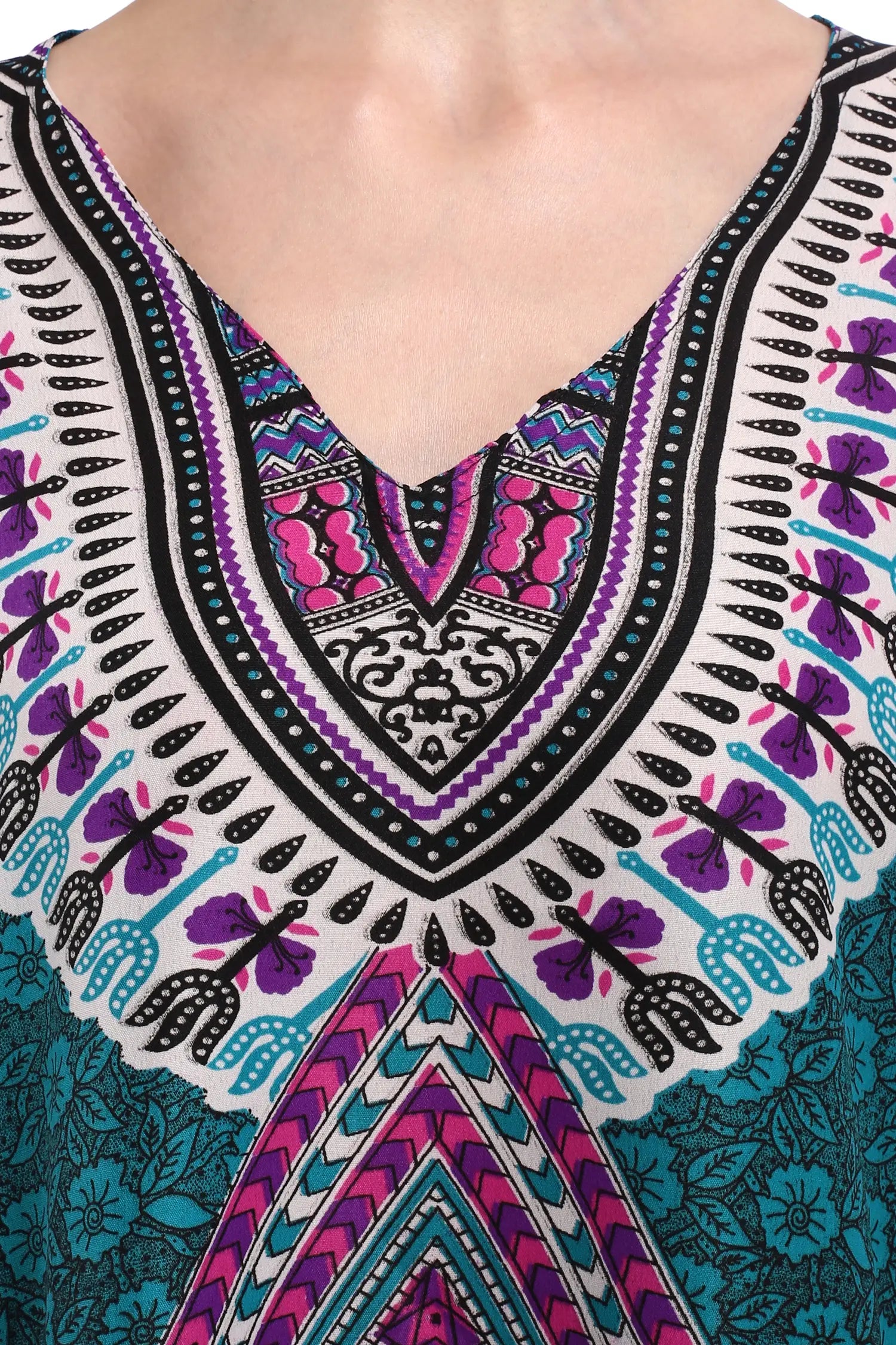 Women Short Kaftans Summer Holiday Caftan Dress 4 Colors S-3XL