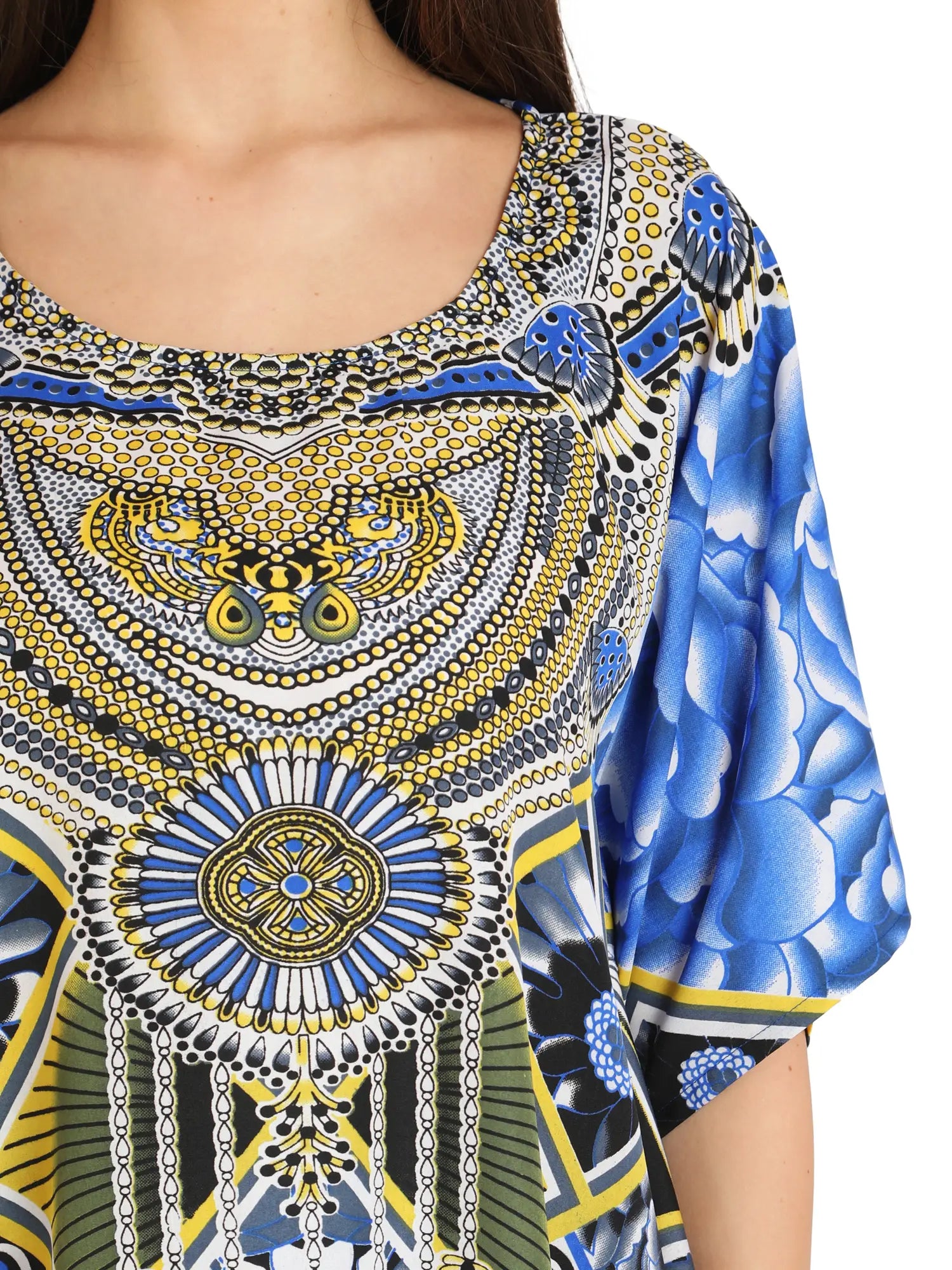 Women Long Kaftans Summer Holiday Caftan Dress 3 Colors S-3XL