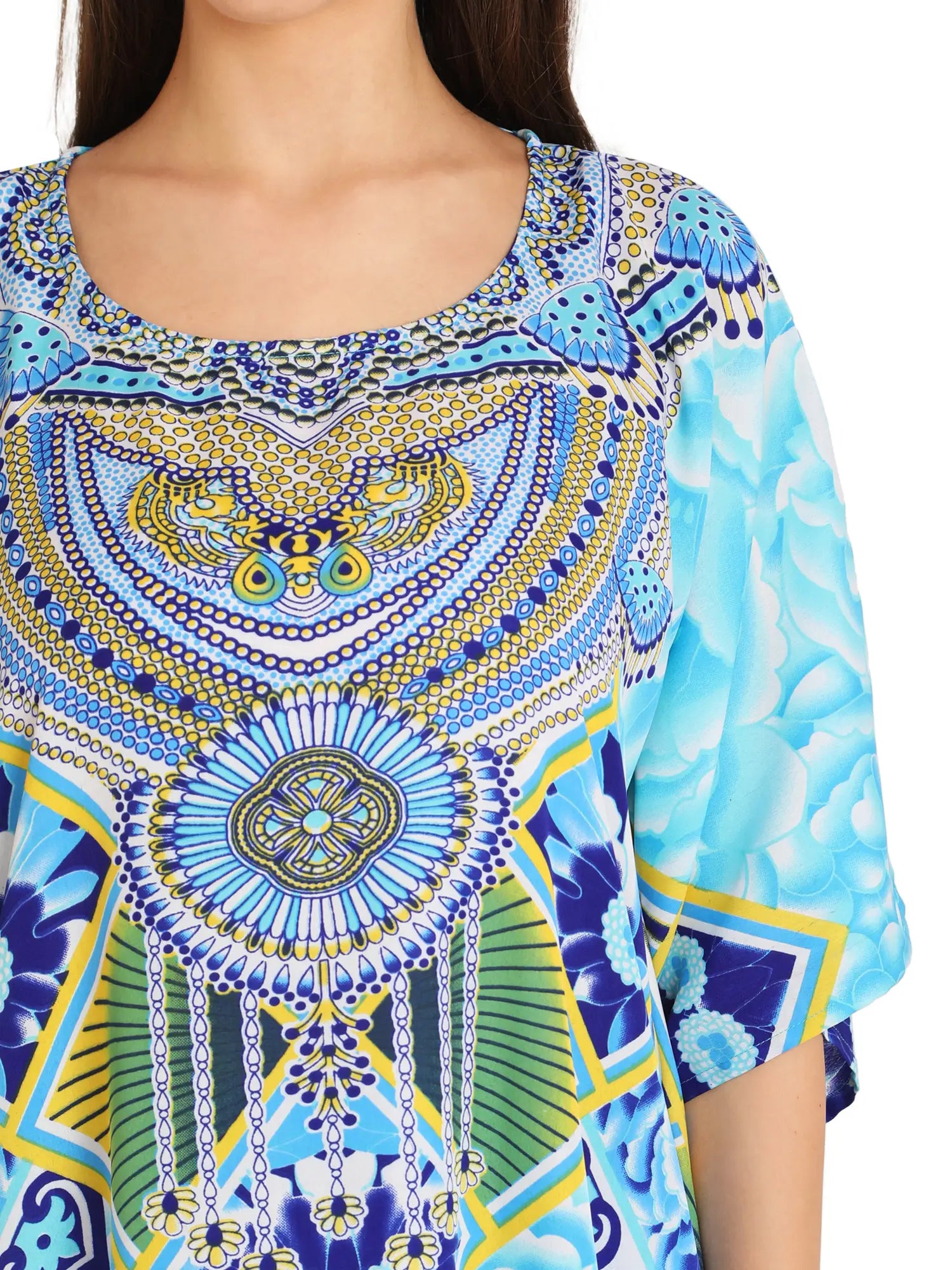 Women Long Kaftans Summer Holiday Caftan Dress 3 Colors S-3XL
