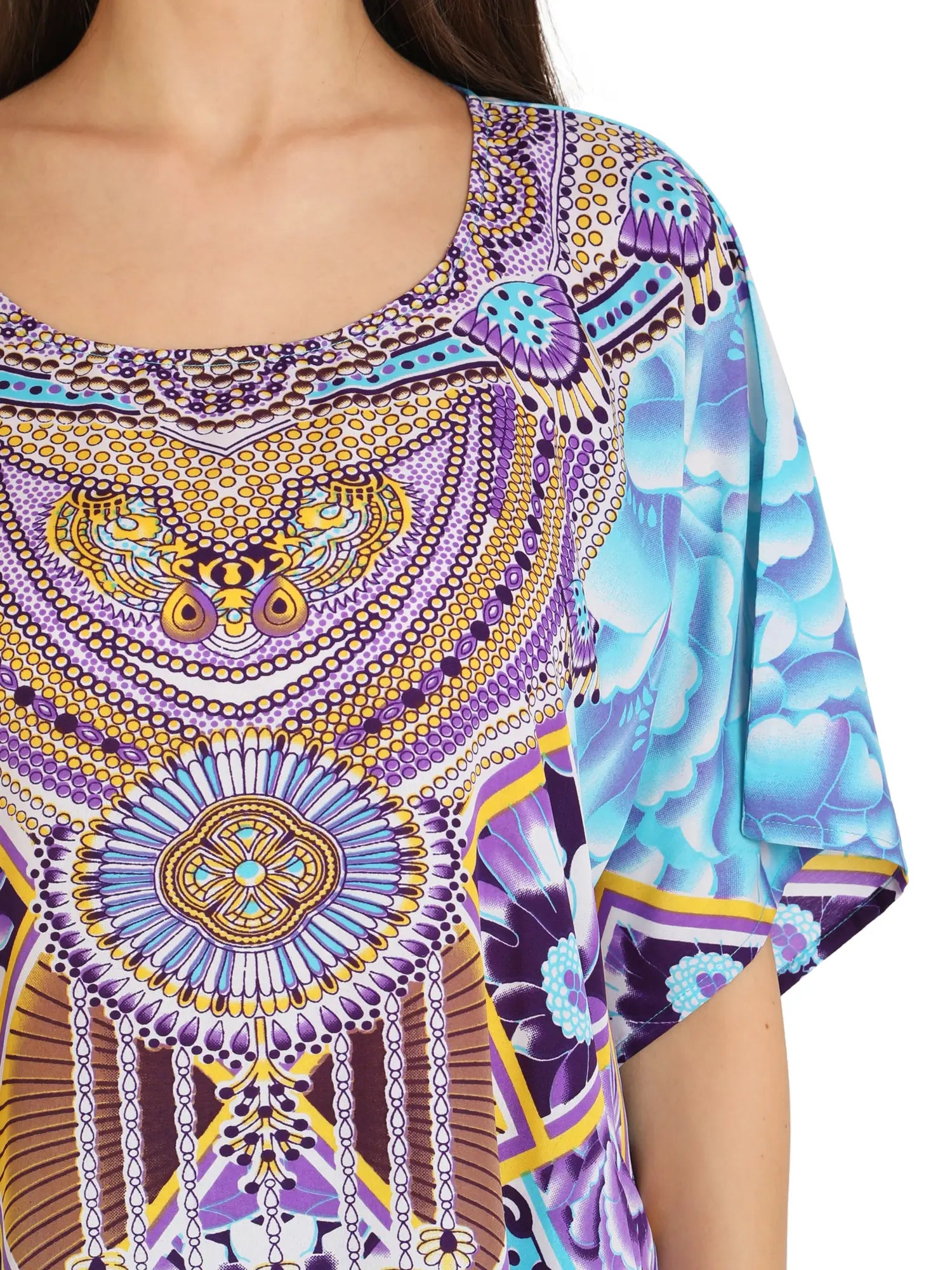 Women Long Kaftans Summer Holiday Caftan Dress 3 Colors S-3XL