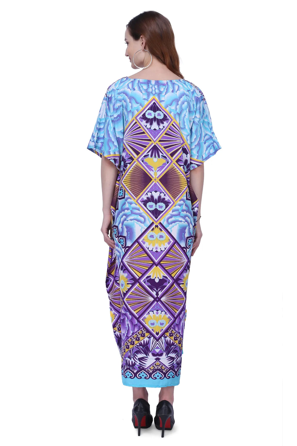 Women Long Kaftans Summer Holiday Caftan Dress 3 Colors S-3XL