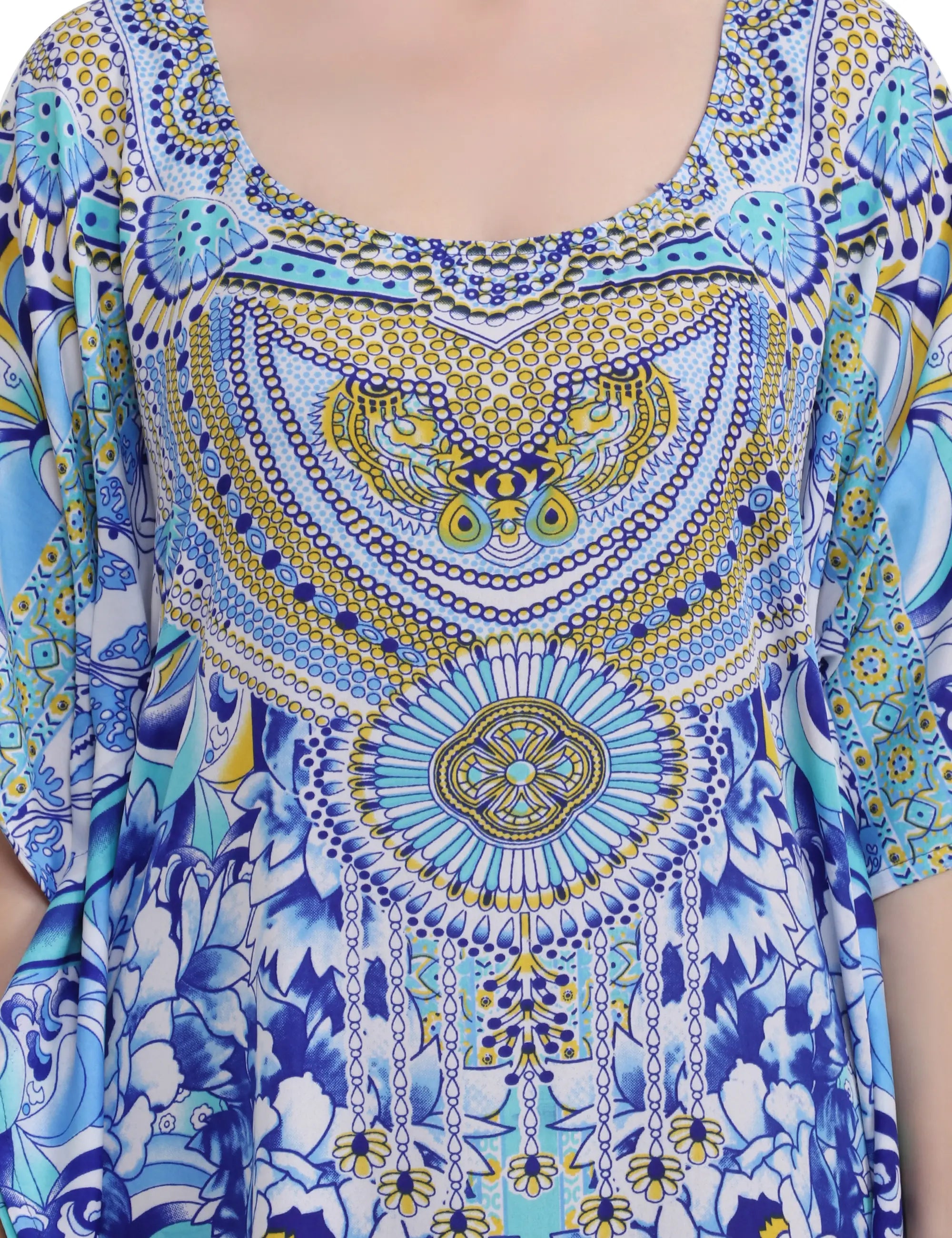 Women Long Kaftans Summer Holiday Caftan Dress 4 Colors S-3XL