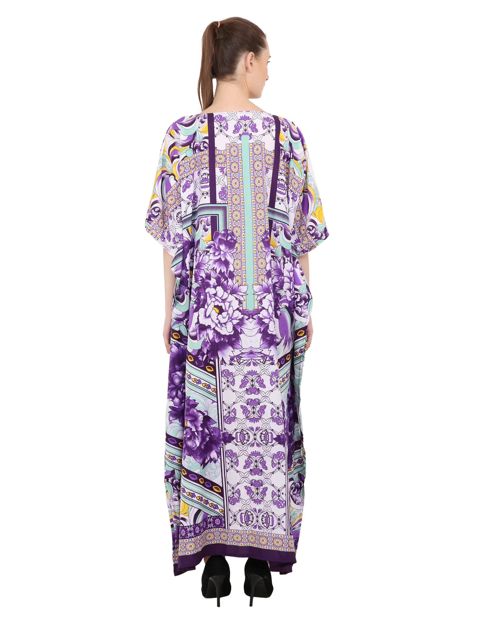 Women Long Kaftans Summer Holiday Caftan Dress 4 Colors S-3XL