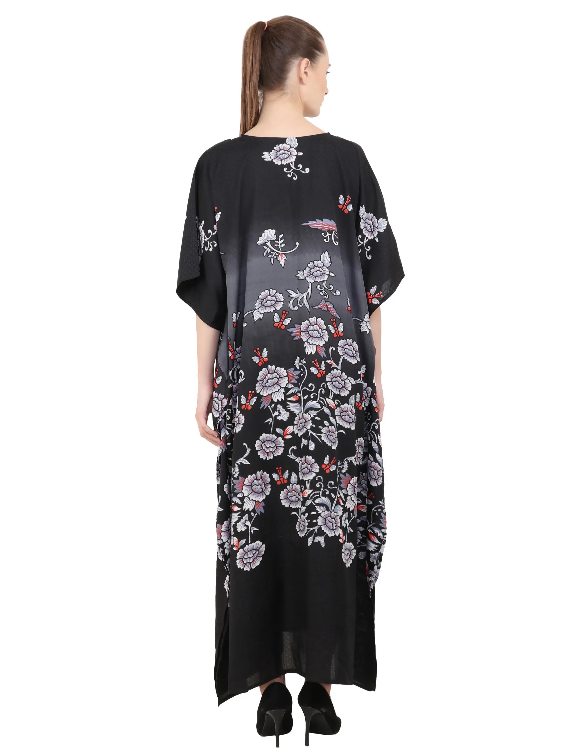 Women Long Kaftans Summer Holiday Caftan Dress 4 Colors S-3XL