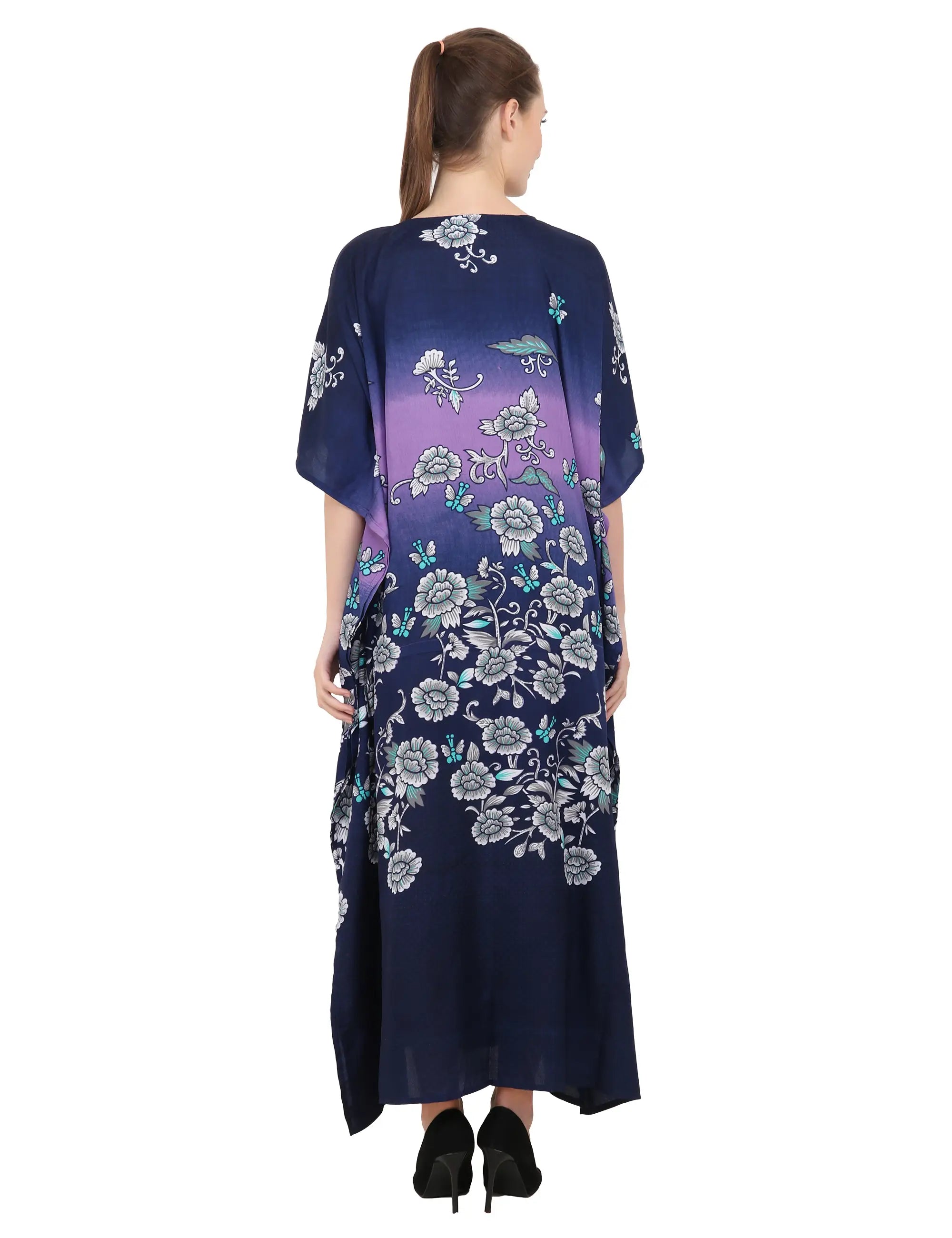 Women Long Kaftans Summer Holiday Caftan Dress 4 Colors S-3XL