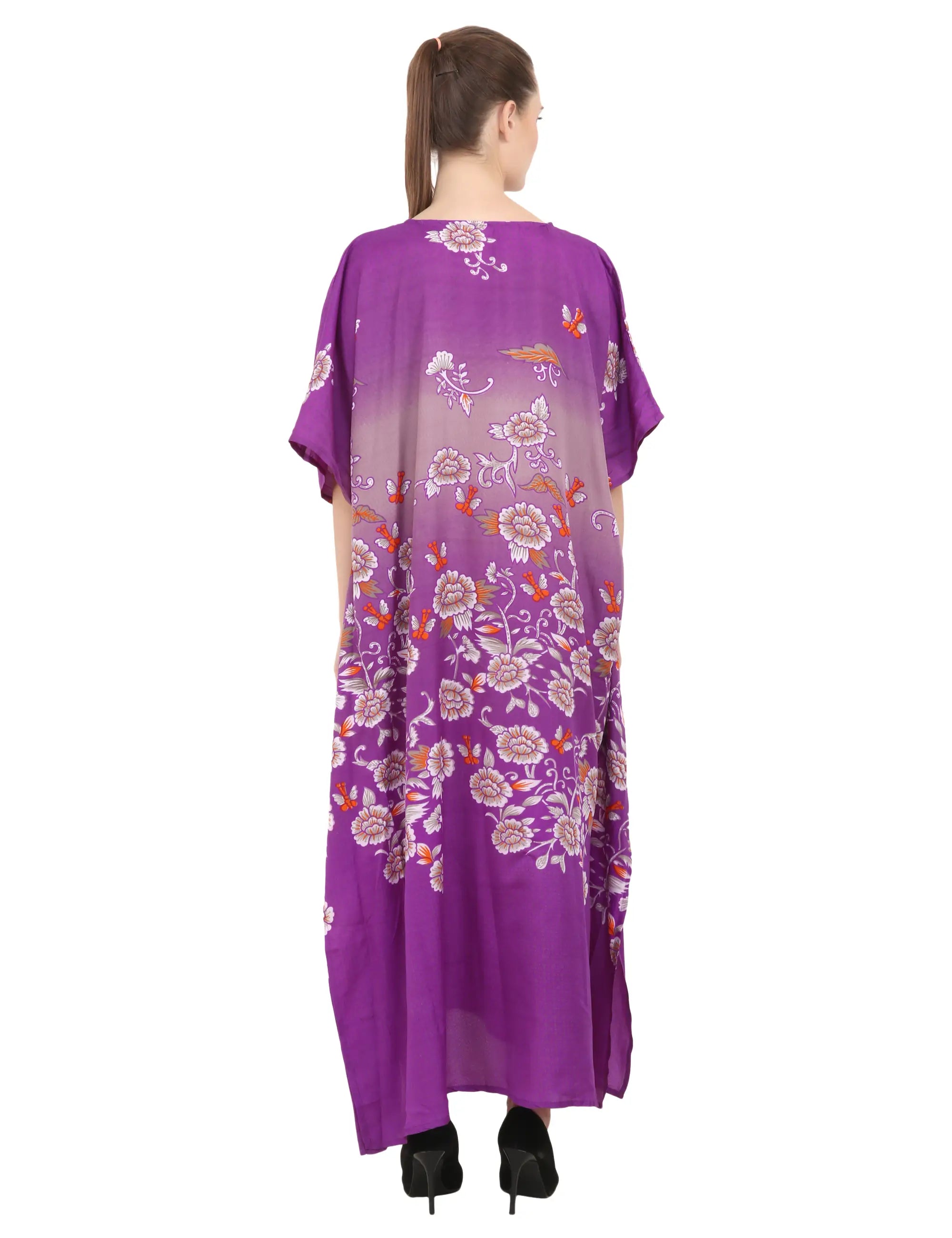 Women Long Kaftans Summer Holiday Caftan Dress 4 Colors S-3XL