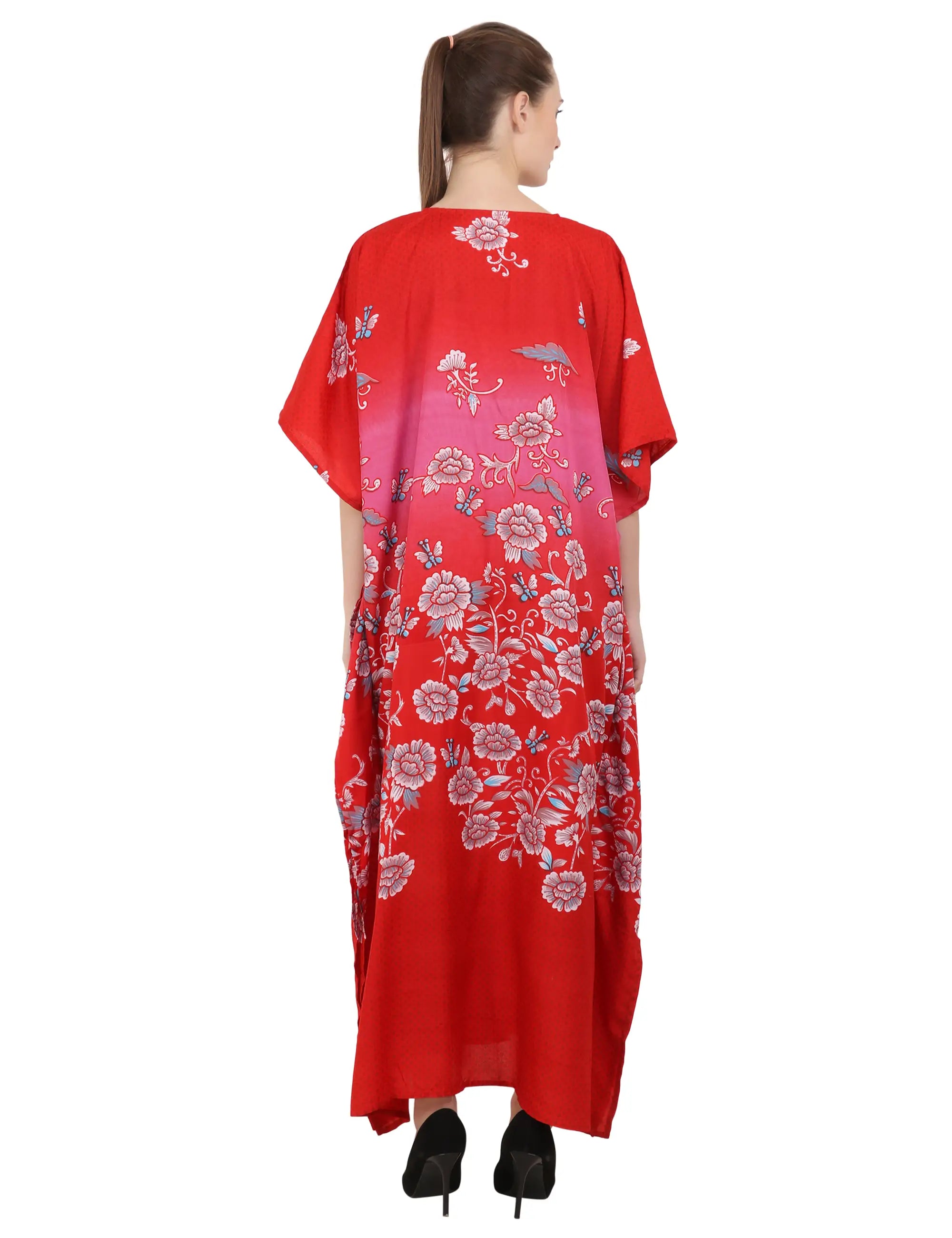 Women Long Kaftans Summer Holiday Caftan Dress 4 Colors S-3XL