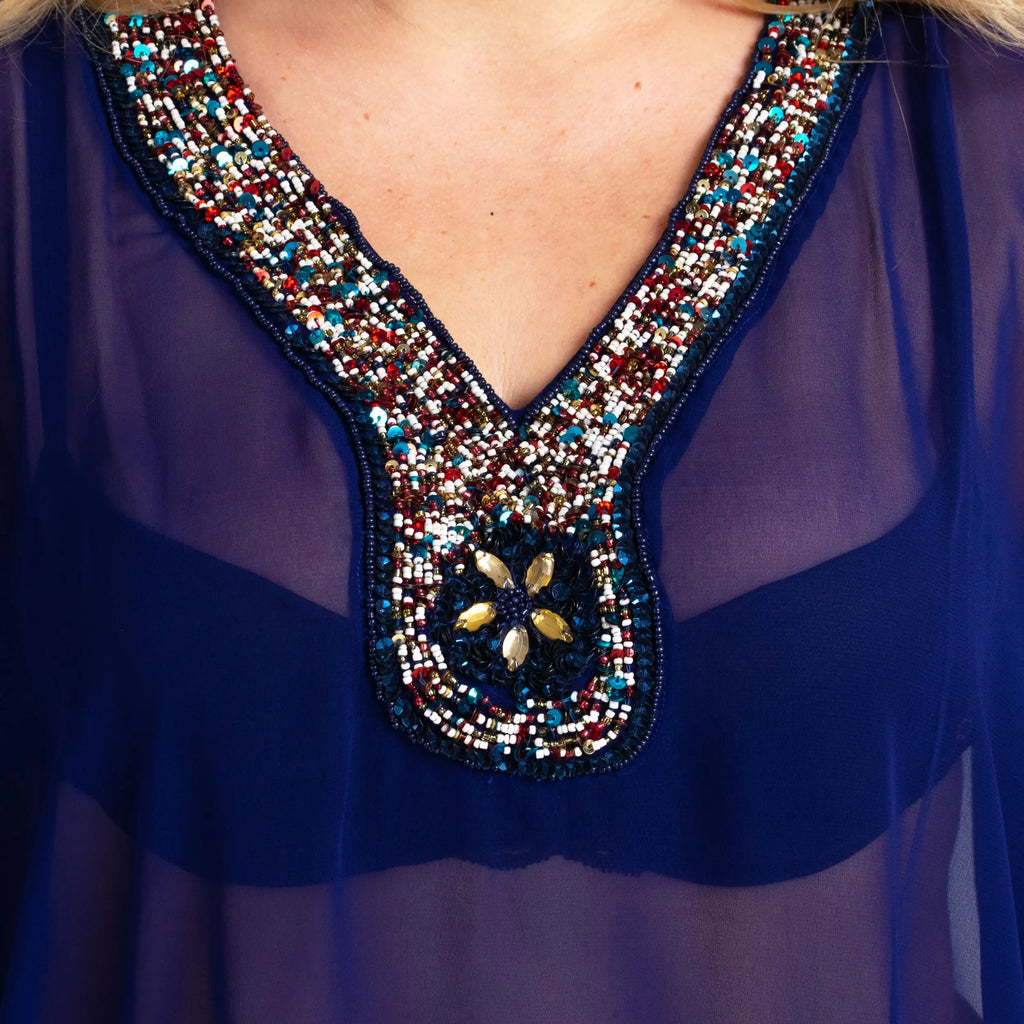 Women Long Kaftans Beach Caftan Dress 3 Colors S-3XL