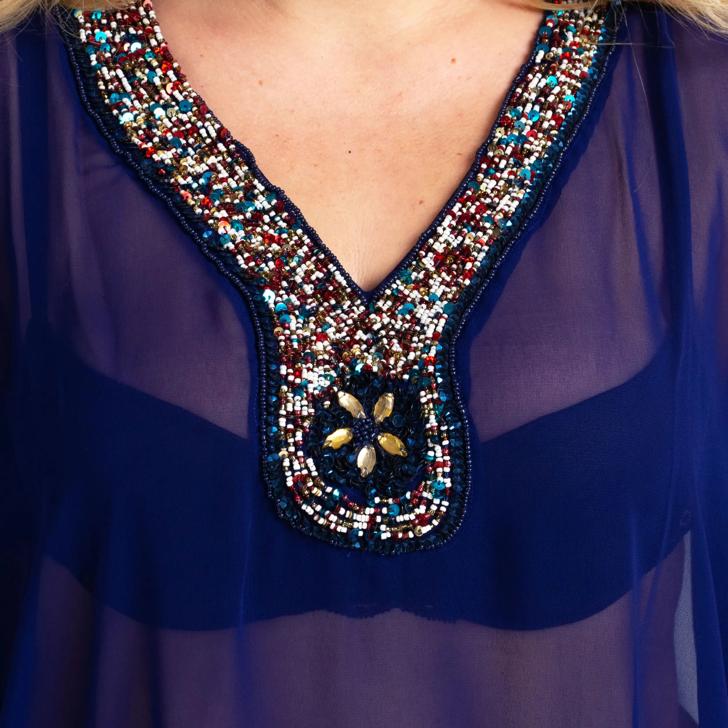 Women Long Kaftans Beach Caftan Dress 3 Colors S-3XL