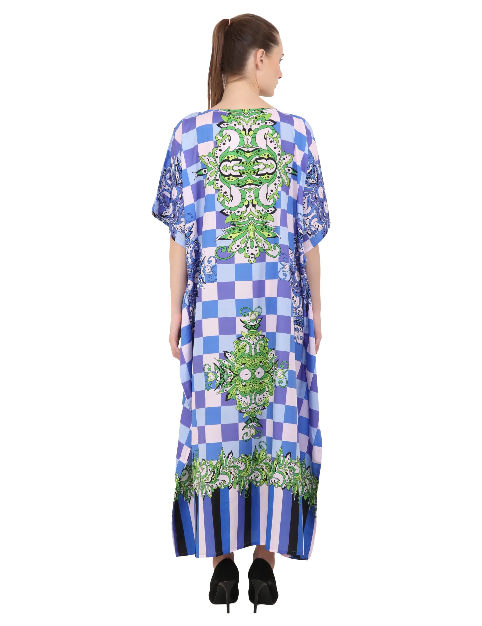 Women Long Kaftans Summer Holiday Caftan Dress 6 Colors S-3XL