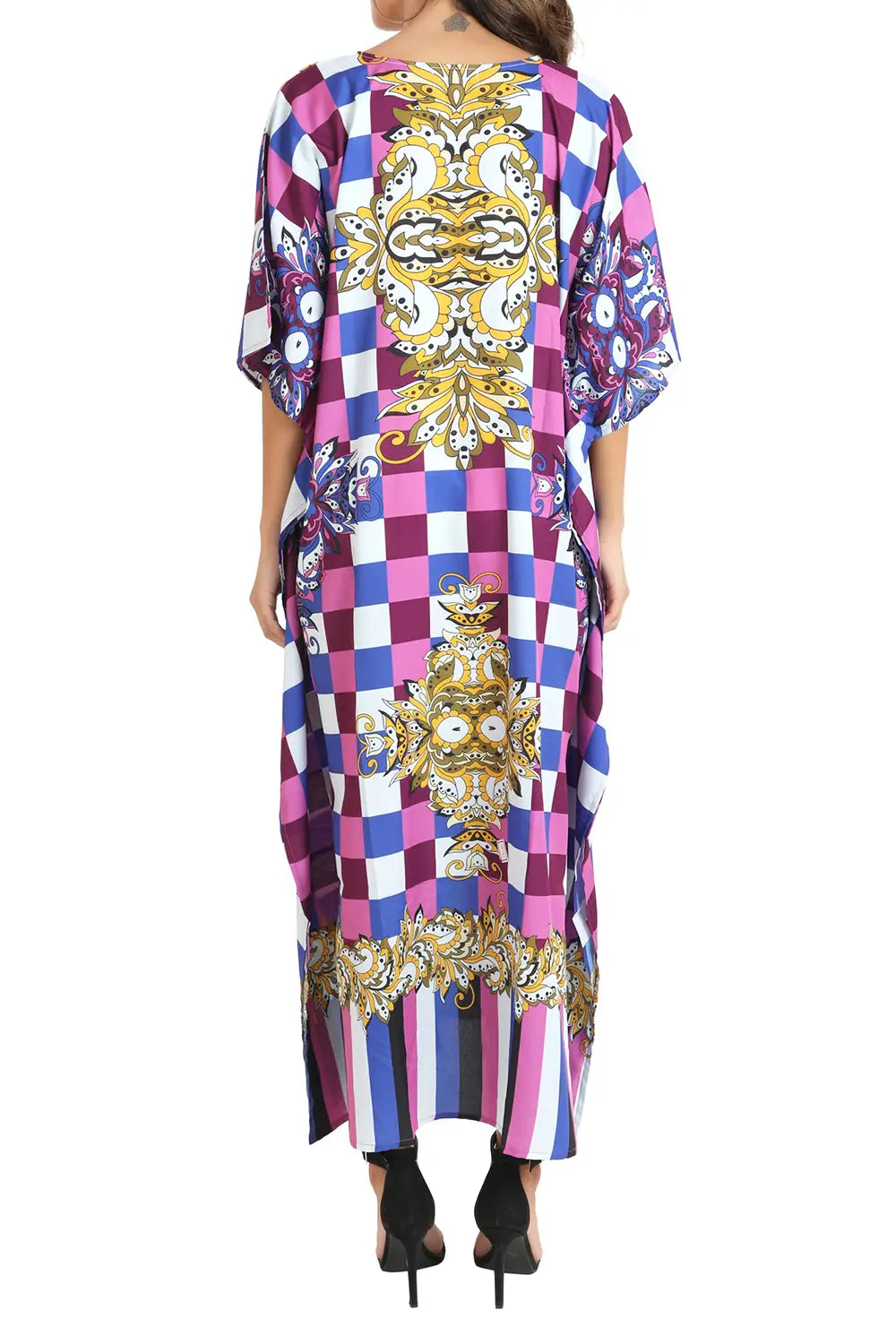 Women Long Kaftans Summer Holiday Caftan Dress 6 Colors S-3XL