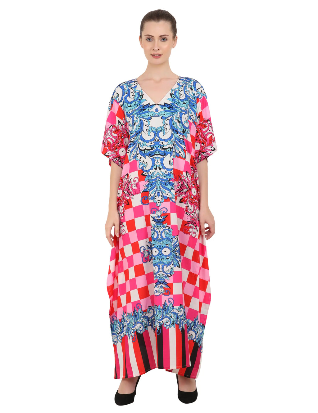 Women Long Kaftans Summer Holiday Caftan Dress 6 Colors S-3XL
