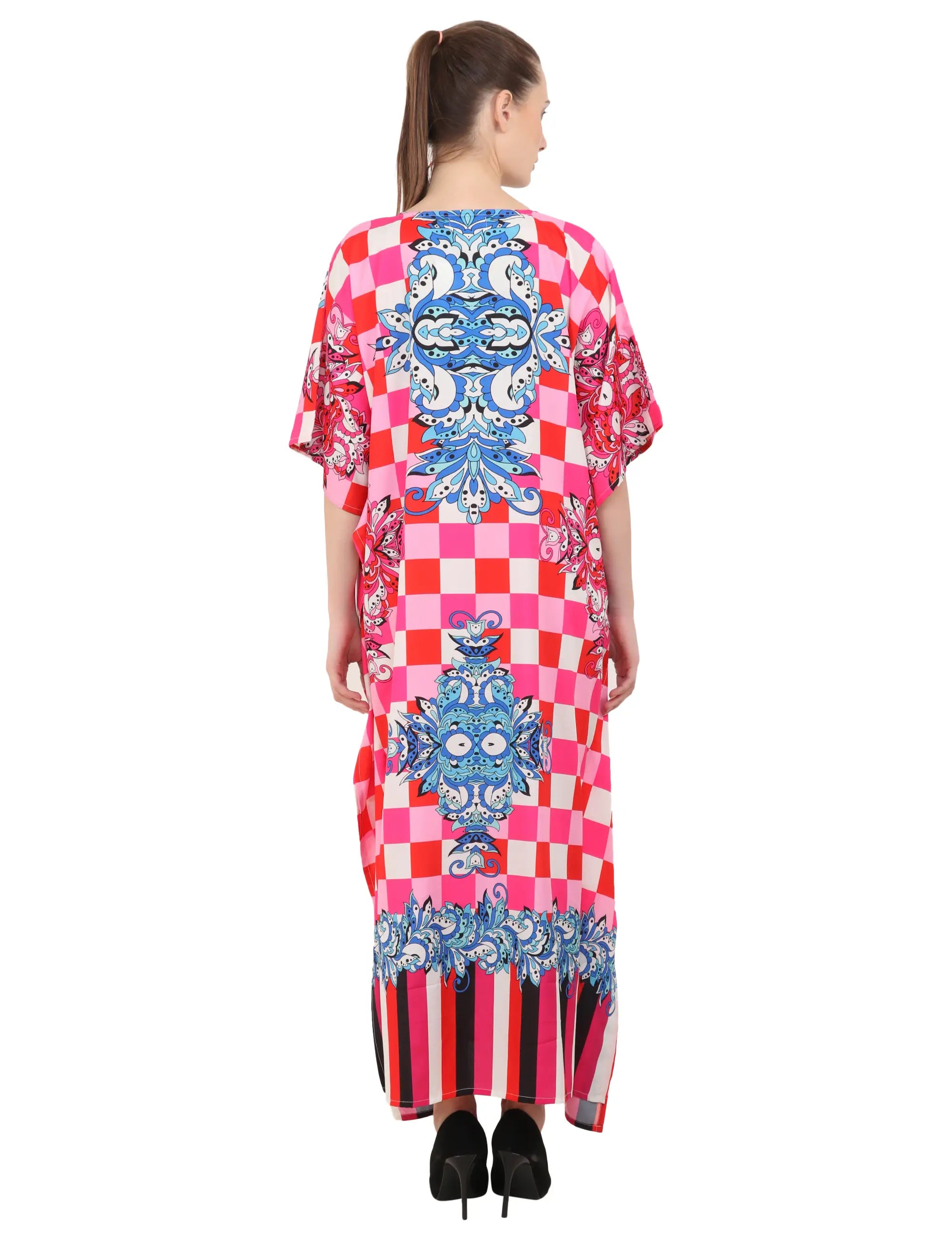 Women Long Kaftans Summer Holiday Caftan Dress 6 Colors S-3XL
