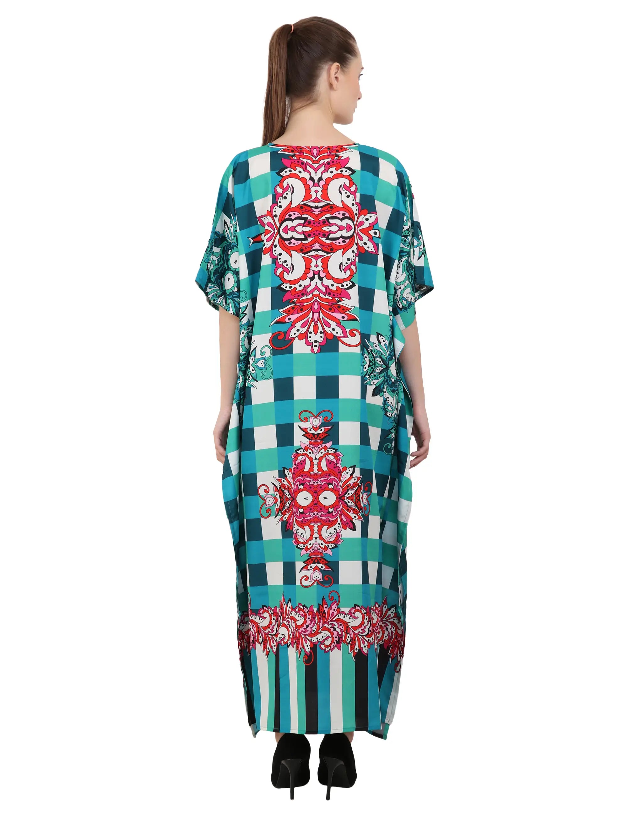Women Long Kaftans Summer Holiday Caftan Dress 6 Colors S-3XL