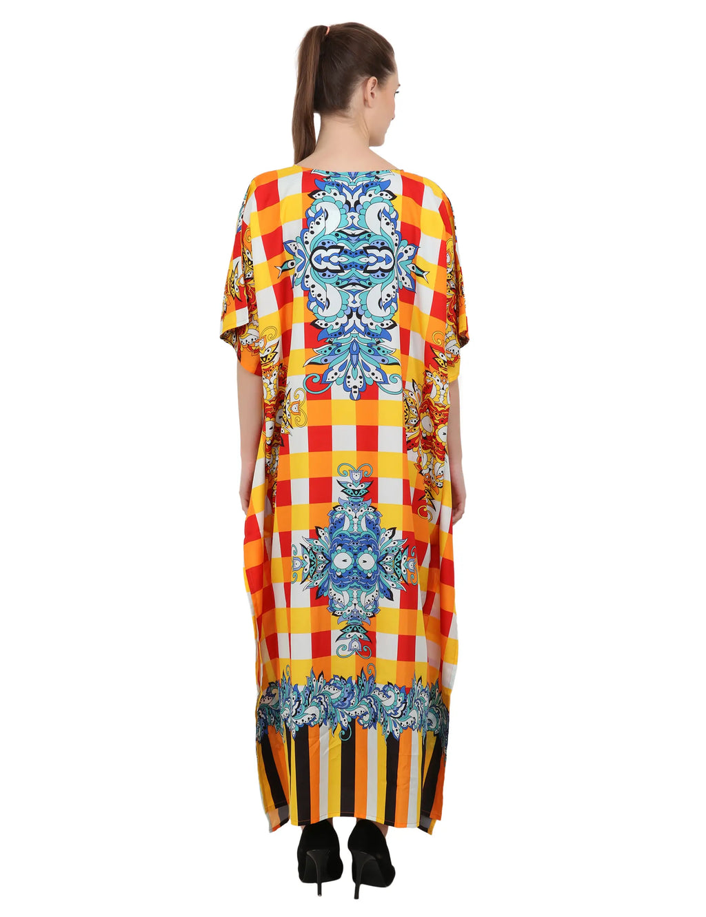 Women Long Kaftans Summer Holiday Caftan Dress 6 Colors S-3XL