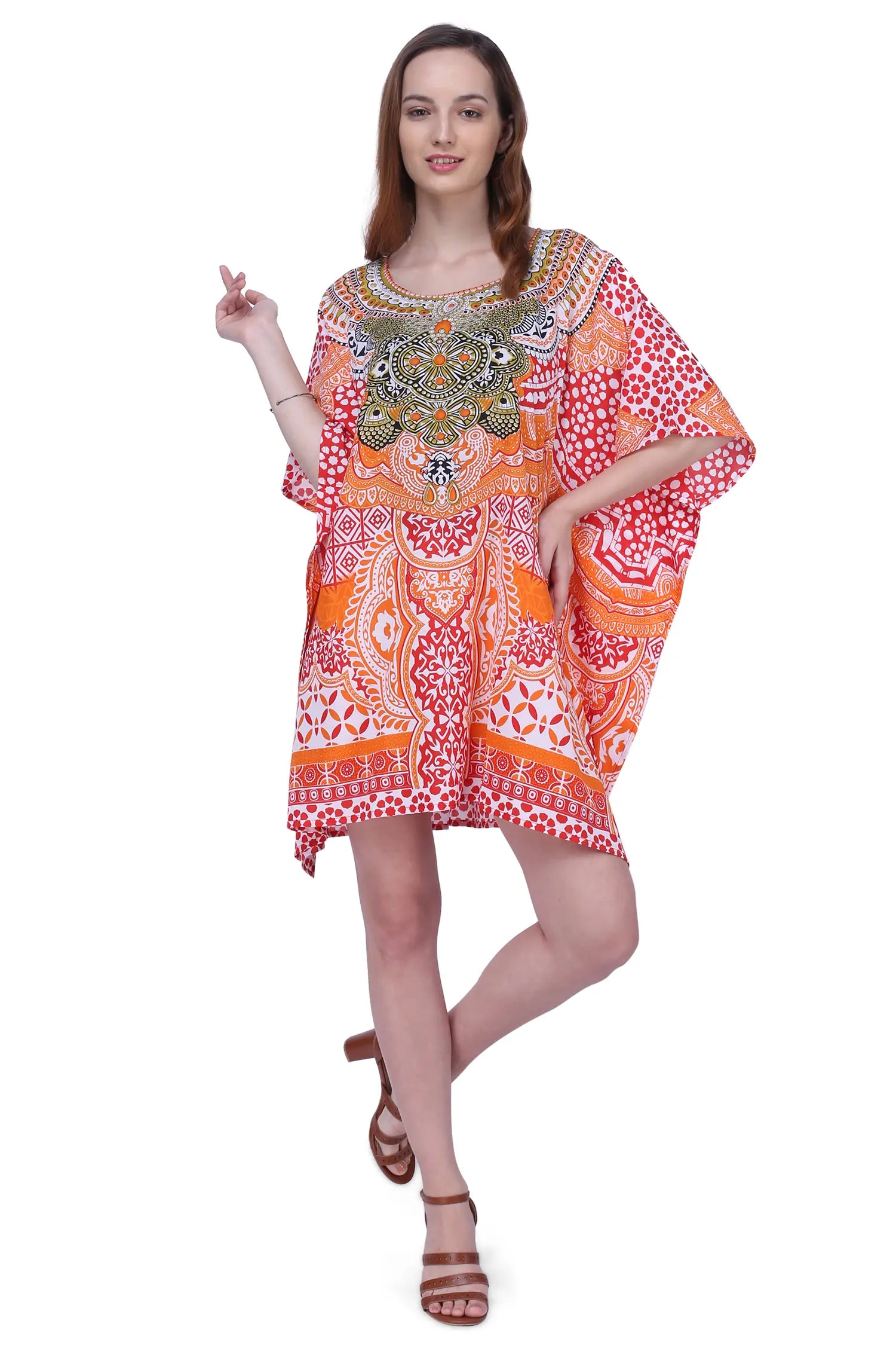 Women Long Kaftans Summer Holiday Caftan Dress 5 Colors S-3XL