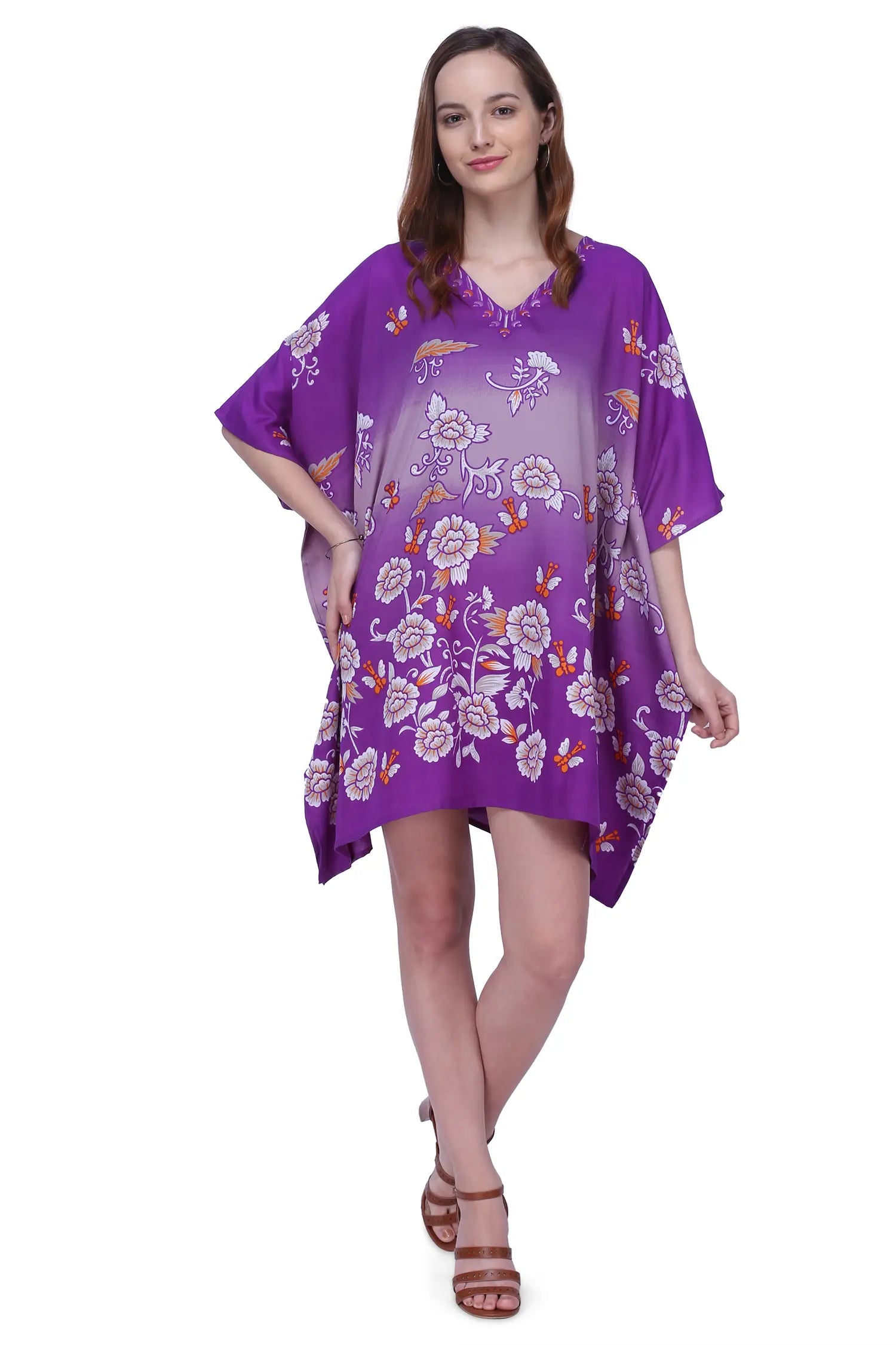 Women Long Kaftans Summer Holiday Caftan Dress 5 Colors S-3XL