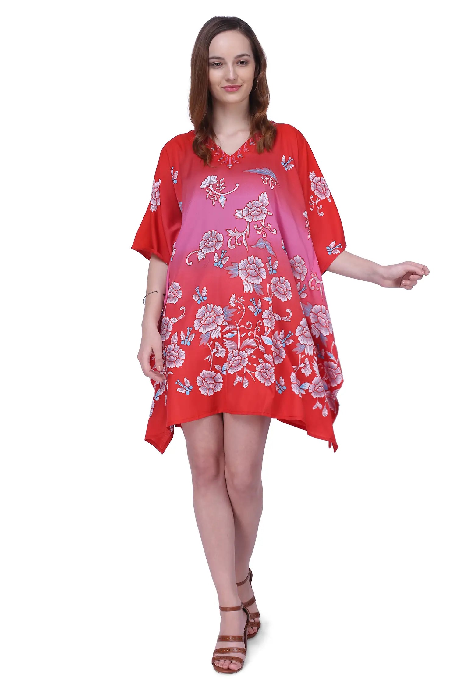 Women Long Kaftans Summer Holiday Caftan Dress 5 Colors S-3XL