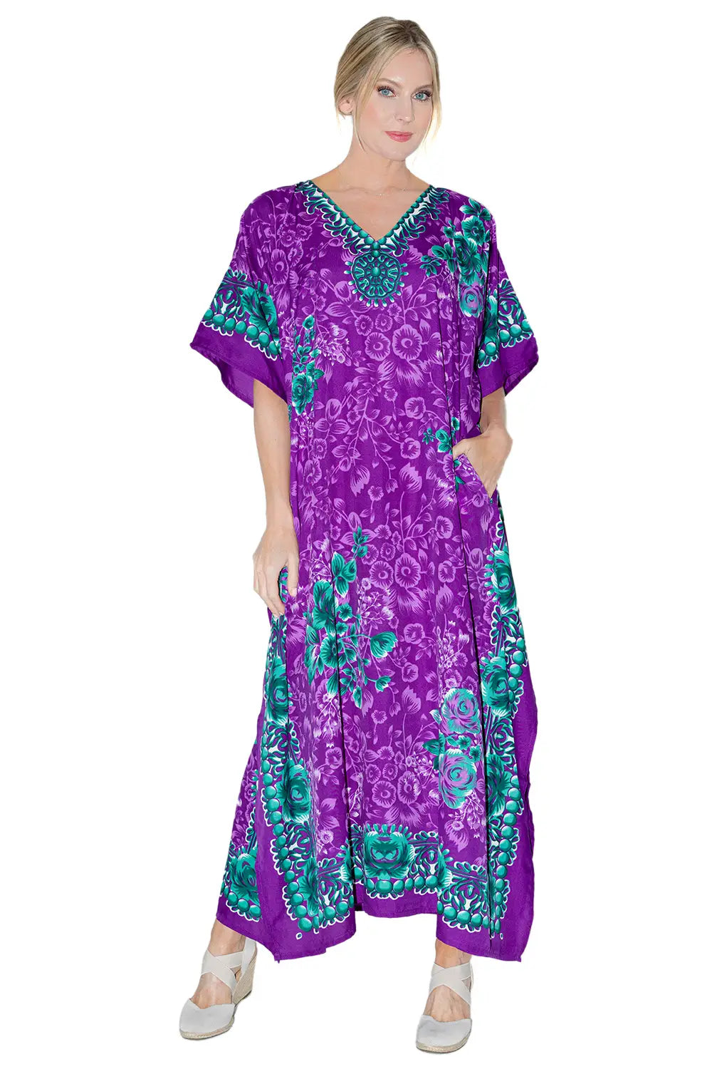 Women Long Kaftan Summer Holiday Caftan Dress in 6 Colors - S to 3XL