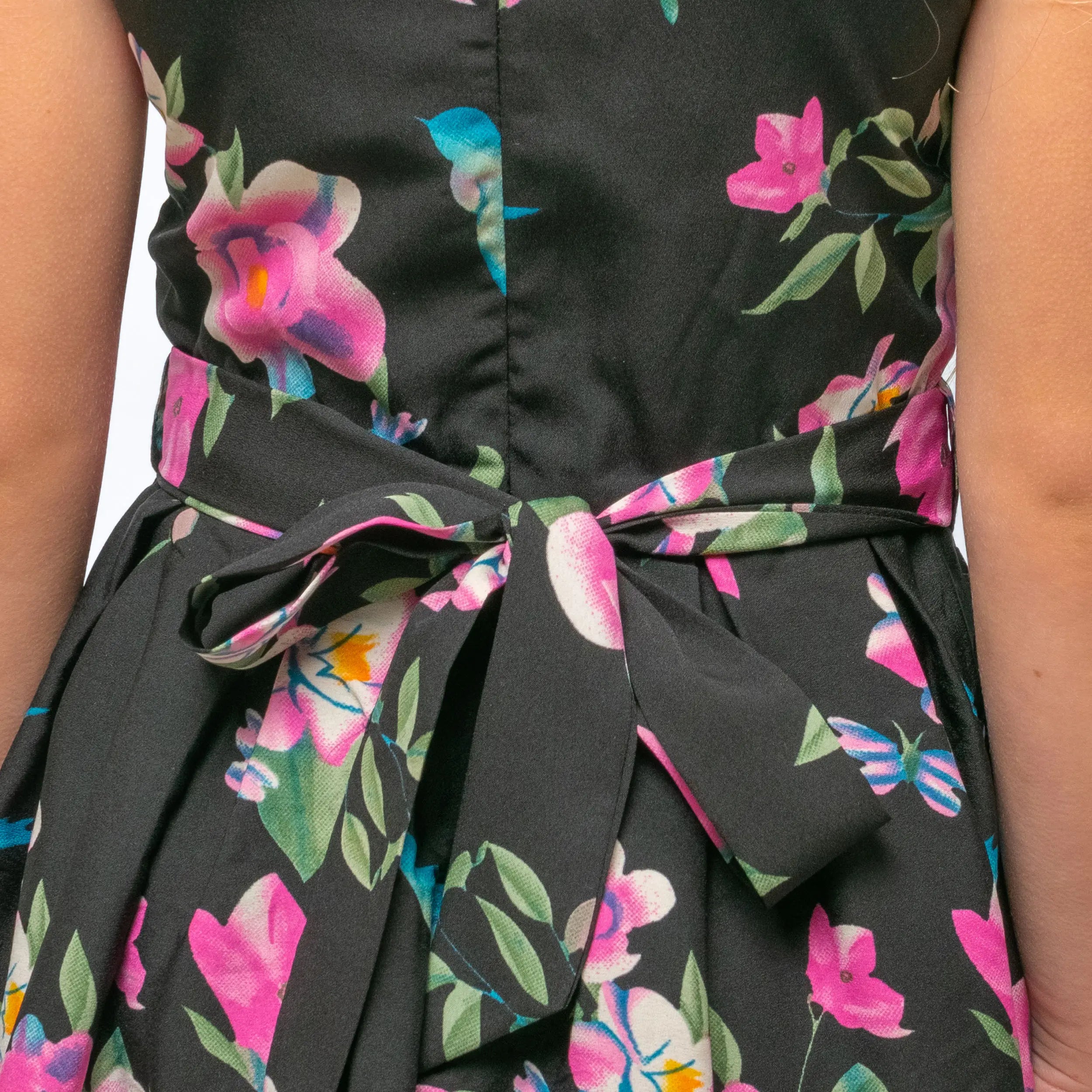 Girls Kids Vintage Style Shoulder Bow Dresses sizes from Floral Print - Available in 3 Colors