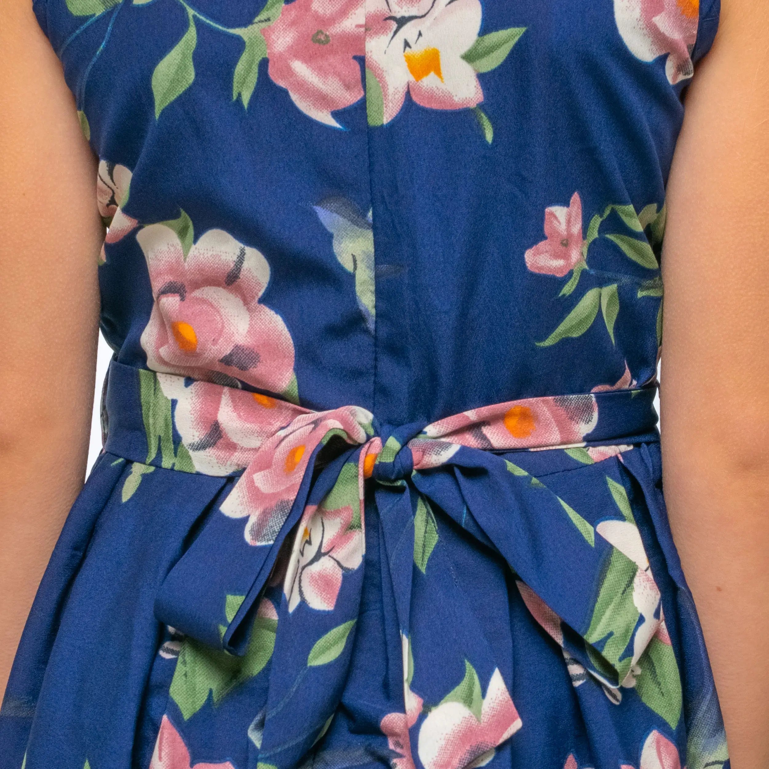 Girls Kids Vintage Style Shoulder Bow Dresses sizes from Floral Print - Available in 3 Colors