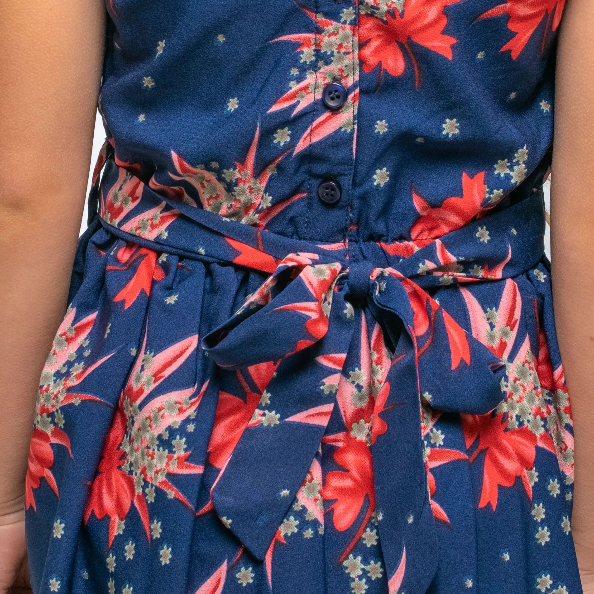 Girls Kids Vintage Style Peter Pan Collar Dresses Butterfly Print - Available in 3 Colors