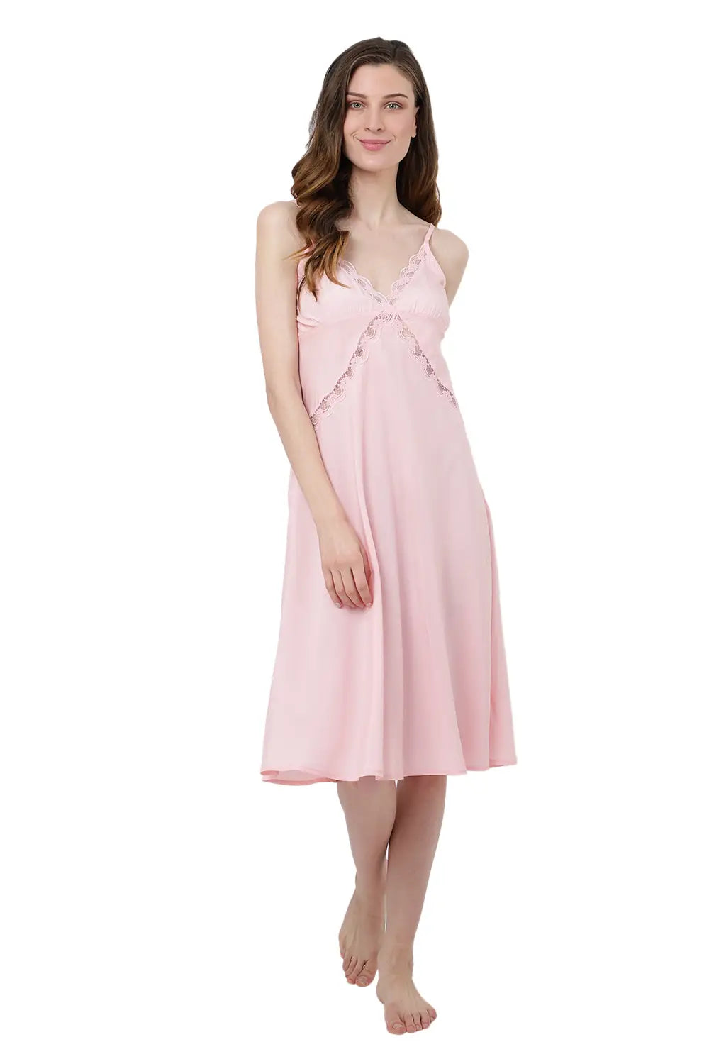 Nightdress for Women – Women's Nightgowns & Sleepshirts for Women Soft Rayon – Women’s Nightgowns Sleeveless Sleepwear - V Neck Pullover Short Nightgowns, Pink, S-3XL