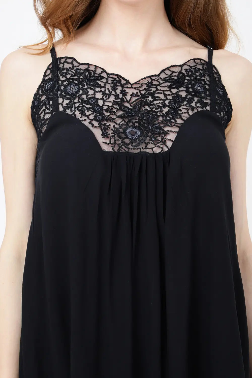 Nightdress for Women – Women's Nightgowns & Sleepshirts for Women Soft Rayon – Women’s Nightgowns Sleeveless Sleepwear - V Neck Pullover Short Nightgowns, Black, S-3XL