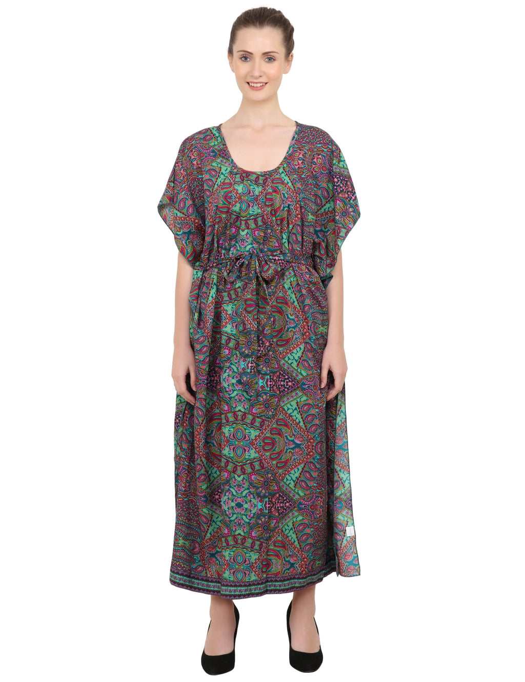Ethnic Inspired Prints Women's Kaftan Dresses - One Size (P83)