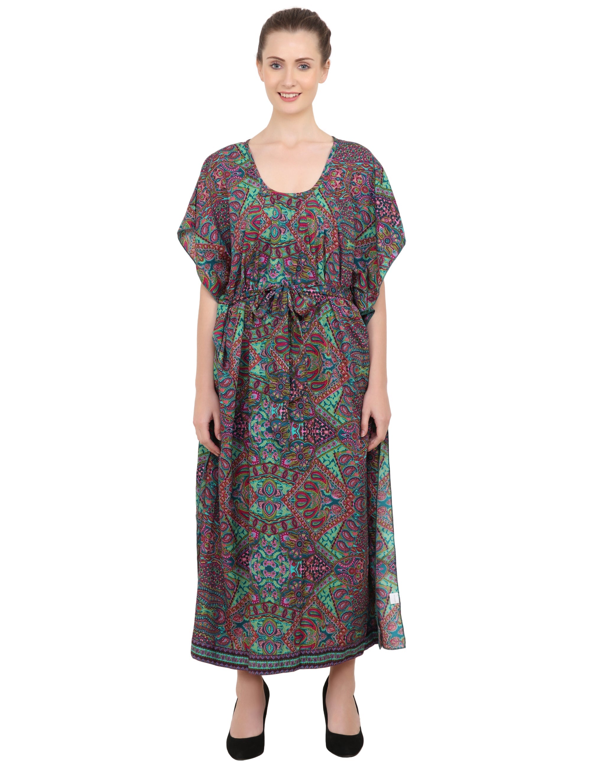 Ethnic Inspired Prints Women's Kaftan Dresses - One Size (P83)